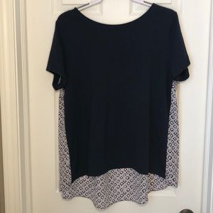 Loft outlet size L navy short sleeve shirt